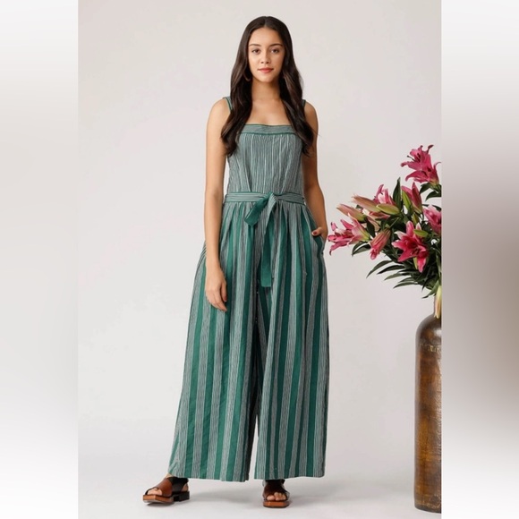 Anthropologie Payal Pratap
Striped Linen Jumpsuit Sz 10 - Picture 4 of 16